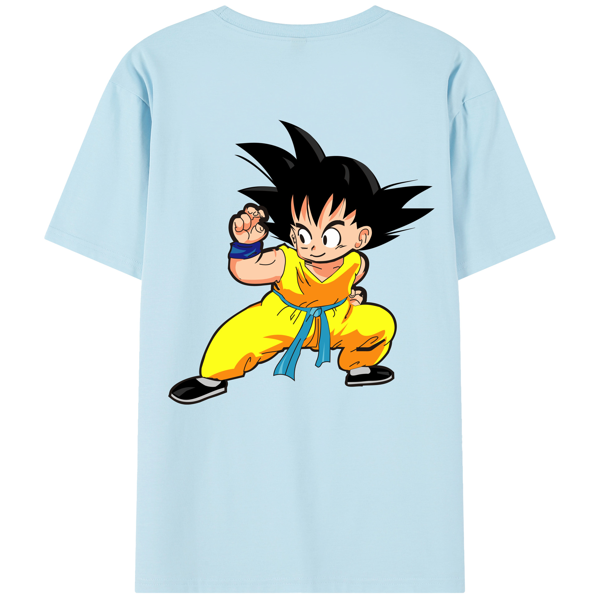 （画像用） ドラゴンボール 孫悟空（そん ごくう）Son Goku カカロット DRAGON BALL Kakarotto 綿100％半袖Tシャツ（背面プリント）